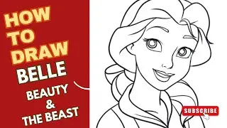 How To Draw Belle From Beauty And The Beast