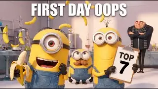 TOP 7 Funniest “First Day” Minion Oops Moments | Minions | compilation | funny | kids | family |