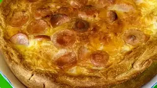 Суперпростой рецепт вкусного пирога с сосисками. #пирогрецепты #пирог