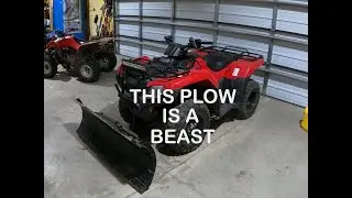 Honda Rancher 420 snow plow installation, Quick and easy. Factory hack. DON
