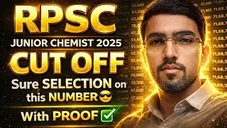 RPSC Junior Chemist Expected CUT OFF Analysis With Complete FACTS | RPSC Junior Chemist CUT OFF