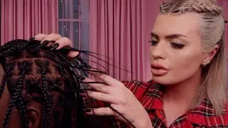 ASMR playing with your box braids & oiling your itchy scalp 💜 (hair play roleplay)