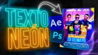 Como hacer Increíbles Textos de Neón con Photoshop y After Effects🤯