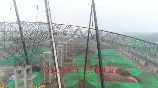 Arched design long span steel structure warehouse factory