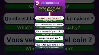 Easy questions in French 😉 #learnfrench