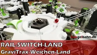 [GraviTrax Pro] 🔀 Rail-Switch Land 🔀 Long GraviTrax-Track with [KASKADE + JUMPER + FLIP + HAMMER]