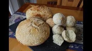 No-Knead Italian Sesame Seed Bread… baked 4 ways (super easy… no machines)