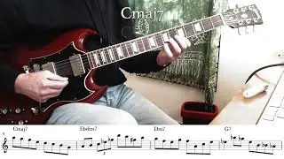 chord patterns, improvisation - pattern Imaj7 bIII7 IIm7 V7 solo examples