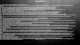 Bible reading, Jeremiah 7, The word that came to Jeremiah from the LORD, saying,