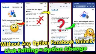 Facebook Option Change | Your Account Has Been Locked Facebook 2024 | How To Unlock Facebook Account