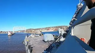 USS Minneapolis-St. Paul Time-Lapse Duluth Arrival