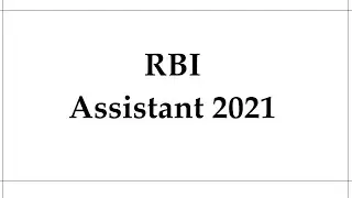 will RBI Assistant 2021 happen???