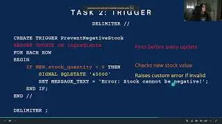 Stored Procedure, Trigger & Cursor in MariaDB