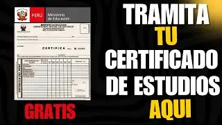 Cómo solicitar mi CERTIFICADO DE ESTUDIOS por Internet 2025