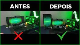 olha a diferença!!! Dei um BAITA UPGRADE no meu Setup com esse Suporte Articulado Duplo!