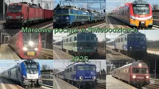 Marcowe pociągi w Świebodzicach 2025