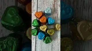 How to Wrap Homemade Chocolates  | Foil Wrapped Heart Shape Chocolates #shorts