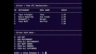 Fooddood Meal Delivery C++ project walkthru (Classes, File I/O) - Spring 2022 CS235