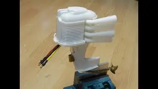 Test Mercury Mark 55, 1/5,2 scale for model DaSilva outboard racer