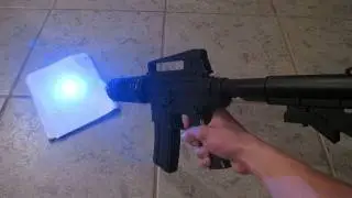 Real Life Laser Gun! Airsoft Gun Hacked Into Laser Blaster!
