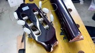 Functional Repair for Broken Student Guitar (no talking)