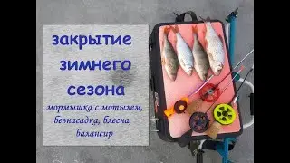 закрытие зимнего сезона (мормышка с мотылем, безнасадка, блесна, балансир)