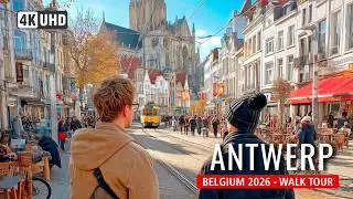 ANTWERP Walking Tour 🇧🇪  |  Stroll Old Town, Medieval & Flemish Charm!