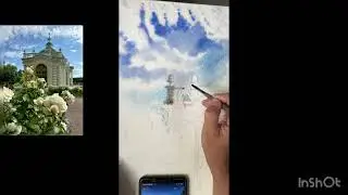Рисуем июльское небо в Кусково