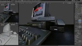 Commodore Amiga CDTV rendered in Blender Eevee