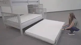 BK961 Twin over Full Stairway Bunk Bed with a Full Trundle