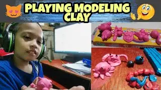 PLAYING MODELING CLAY/ Kiddos bonding moments