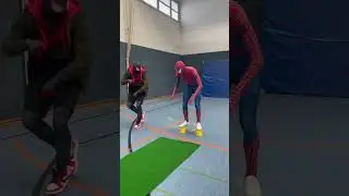 Spider-Man & Miles Morales the floor is lava #shorts
