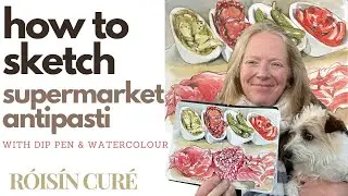How To Sketch Supermarket Antipasti - With Dip Pen And Brush