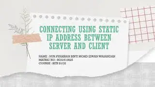 Connection using static IP address between server and client