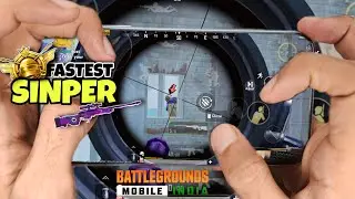 FASTEST SNIPER SHOT WITH AWM BattleGrounds Mobile India | SOLO VS SQUAD COPKNIT