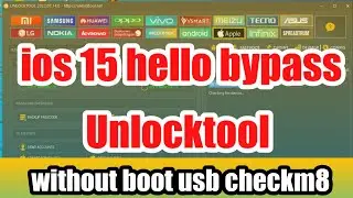 ios 15 icloud bypass with unlocktool without boot usb checkm8 100% by Mcc