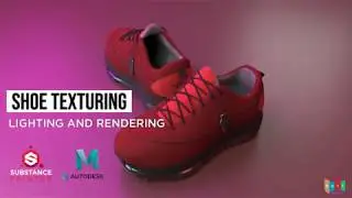 Nike Shoe texturing lighting and rendering (Substance painter and Maya workflow) timelapse