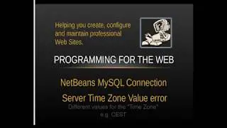 How to Fix NetBeans MySQL Time Zone Connection Error