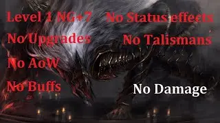 Elden Ring - Level 1 NG+7 Maliketh, the Black Blade +0 weapon No Aux/Buffs/AoW/Talismans [No Damage]