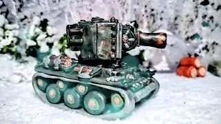 Как сделать КВ-2 (Ремастер) - Stopmotion, Покадровая лепка - Мультики про танки