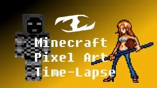 Nami from One Piece - Minecraft Pixel Art Time-Lapse