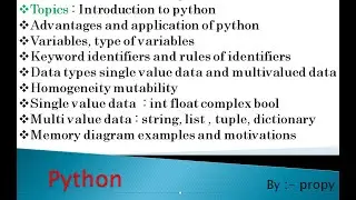 p1 basics of  ,variable in  python || define keywords || define identifiers || all data types