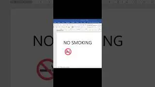 🚭 No Smoking Symbol in Ms word #msword