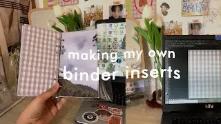 how i make my own binder inserts | using photoshop + picsart