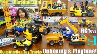 Kids' TOY TRUCKS: RC Forklift Truck and RC Construction Trucks! Thomas and Friends Minis