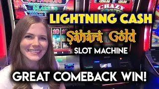 Lightning Cash Sahara Gold Slot Machine!! Crazy Comeback WIN!!