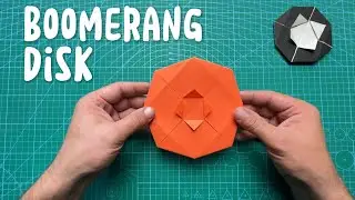 Origami boomerang disc - How to make origami boomerang disc wih paper.