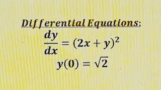 Differential Equations - Transformation method to change the equation into variable separable form.