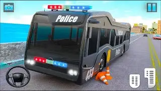 android Police bus parking bus coach driving simulator