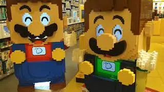 Free Mario and Luigi Hats at the Lego Store(Shown at the beginning and end)